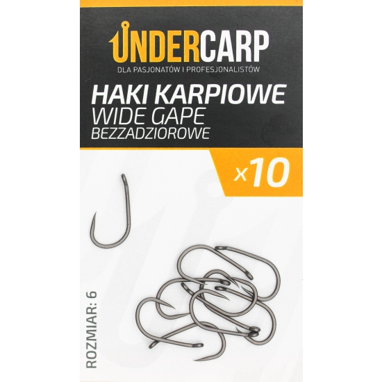 UnderCarp WIDE GAPE bezzadzioru - SIZE 6 / 10szt.